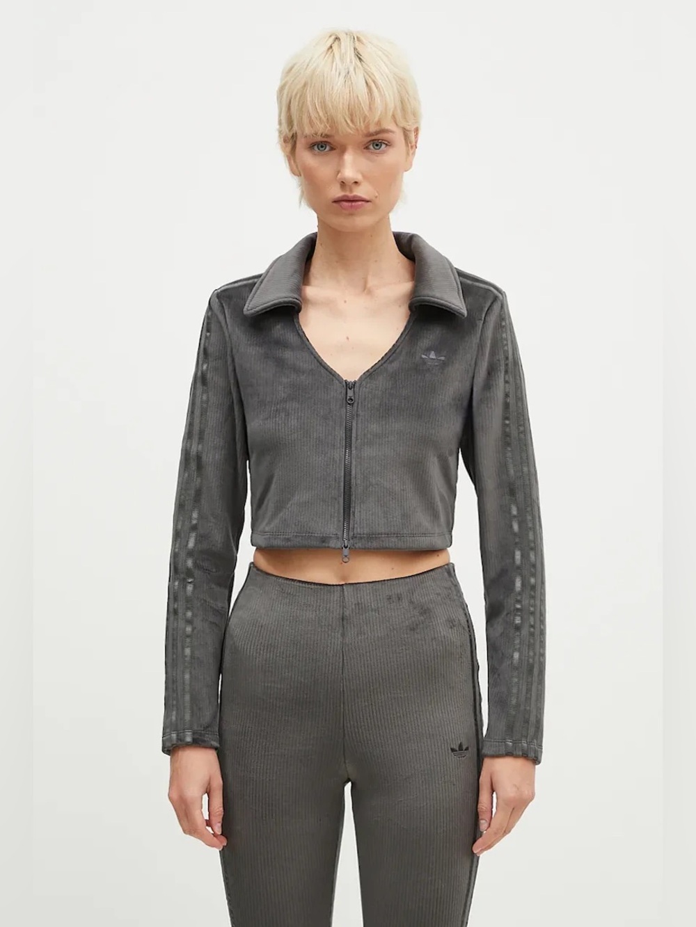 adidas Original Femme Galore Rib Cardigan & Pant set | SZ M/L - Picture 2 of 9